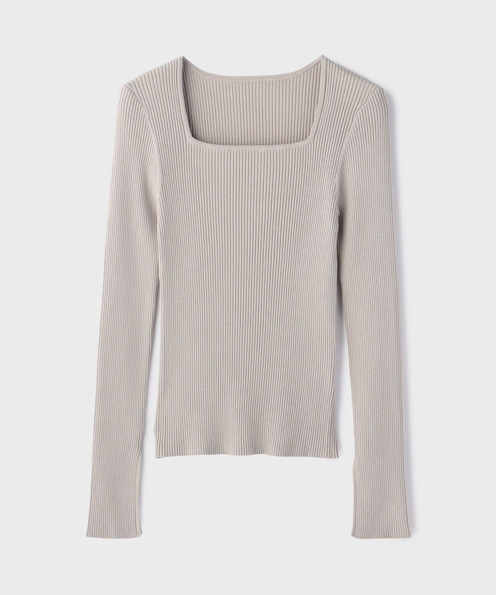 GRACE CONTINENTAL ハイゲージリブニットトップ 