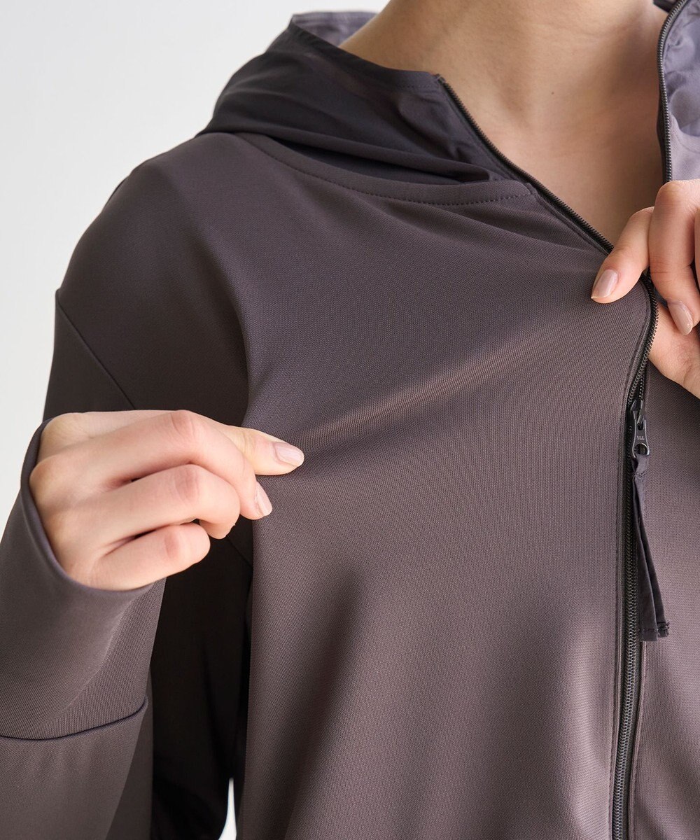 UNFILO 【ZIP!放映】 ラッシュガード ペプラムフーディ 