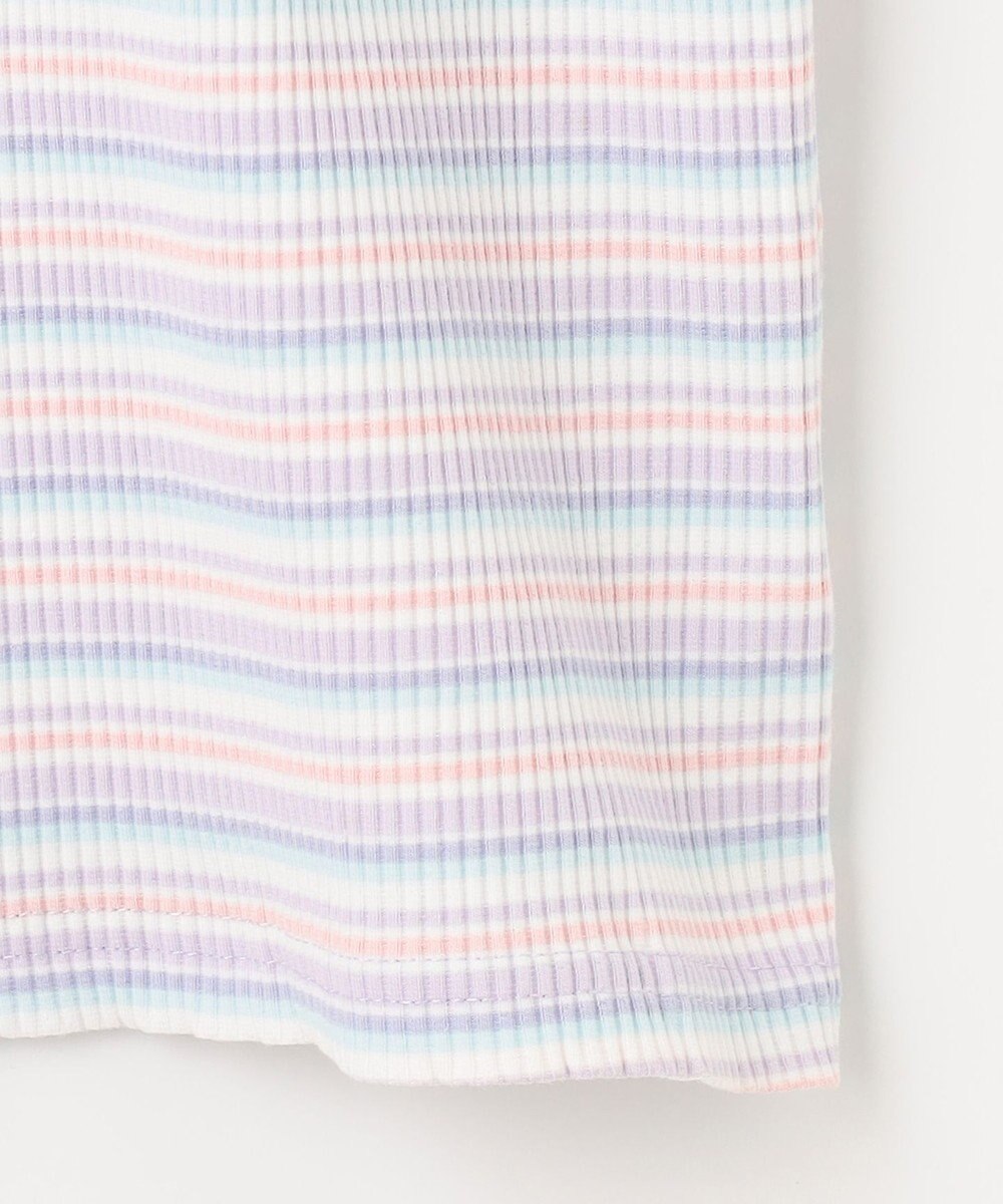 ANY KIDS オン・オフショルダー ボーダー Tシャツ 