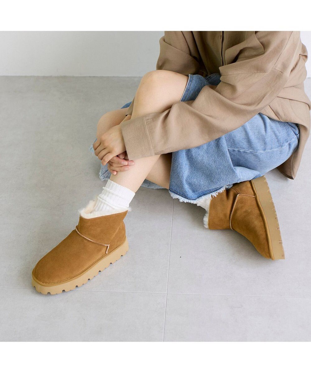 MODE ET JACOMO <carino>本革ムートンショートブーツ 