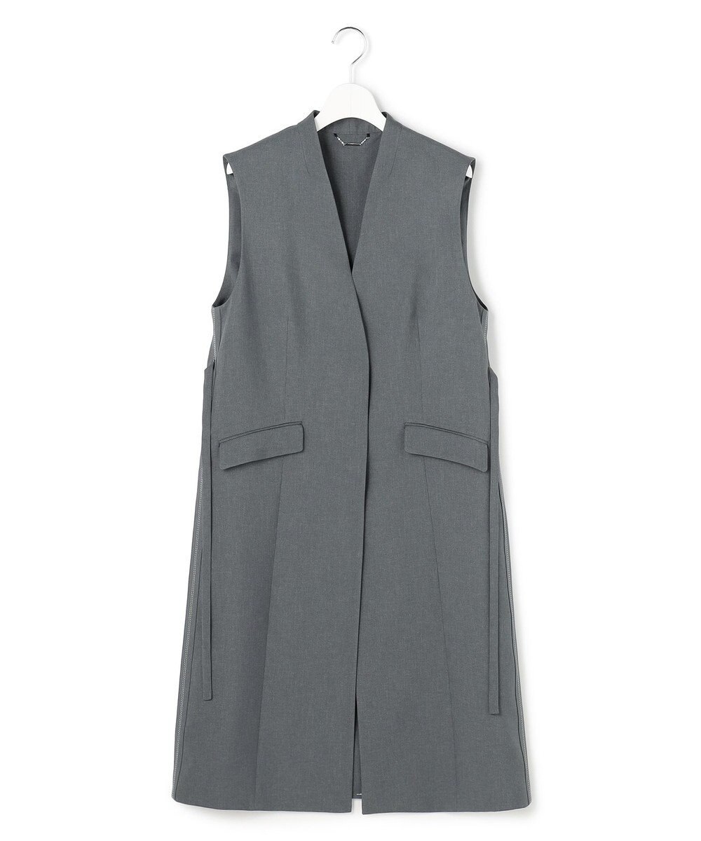 ICB L 【WEB＆一部店舗限定】 SerikaWorsted ノーカラーロングジレ 