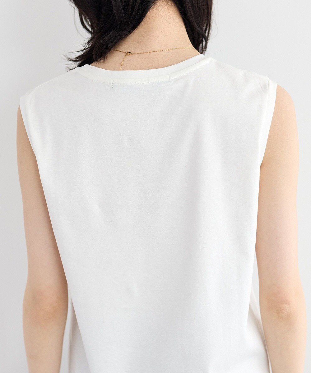 YECCA VECCA コットンスムースノースリーブトップス 