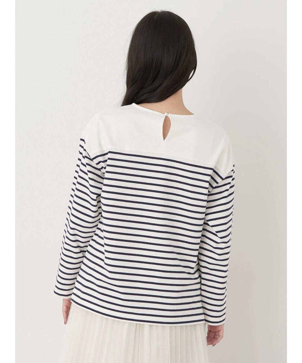 earth music&ecology レースボーダーカットソープルオーバー 