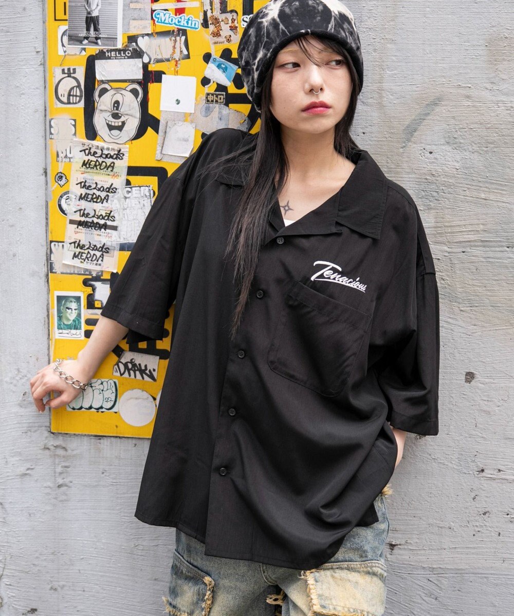 WEGO 【ユニセックス着用ITEM/MLサイズ展開】オープンカラーグラフィックシャツ（SS） 