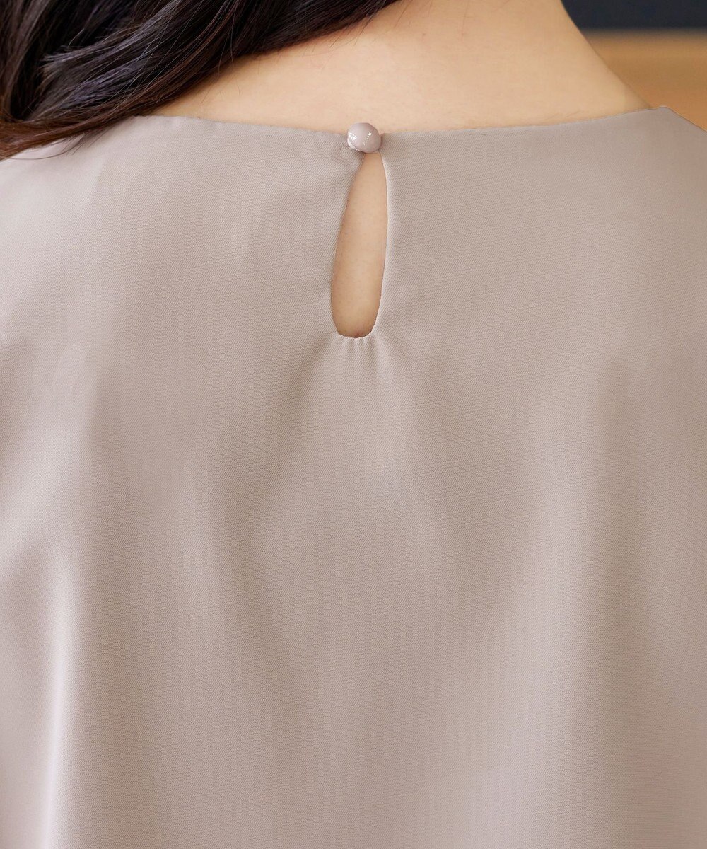 Tiaclasse 【洗える】袖レースレイヤードブラウス 