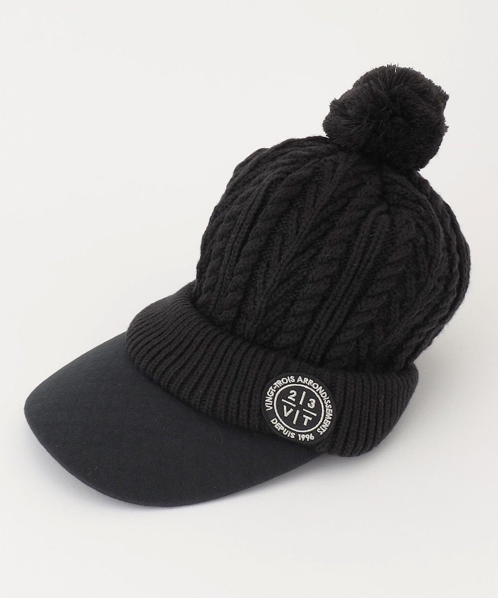 23区GOLF 【WOMEN】つば付きニット キャップ 