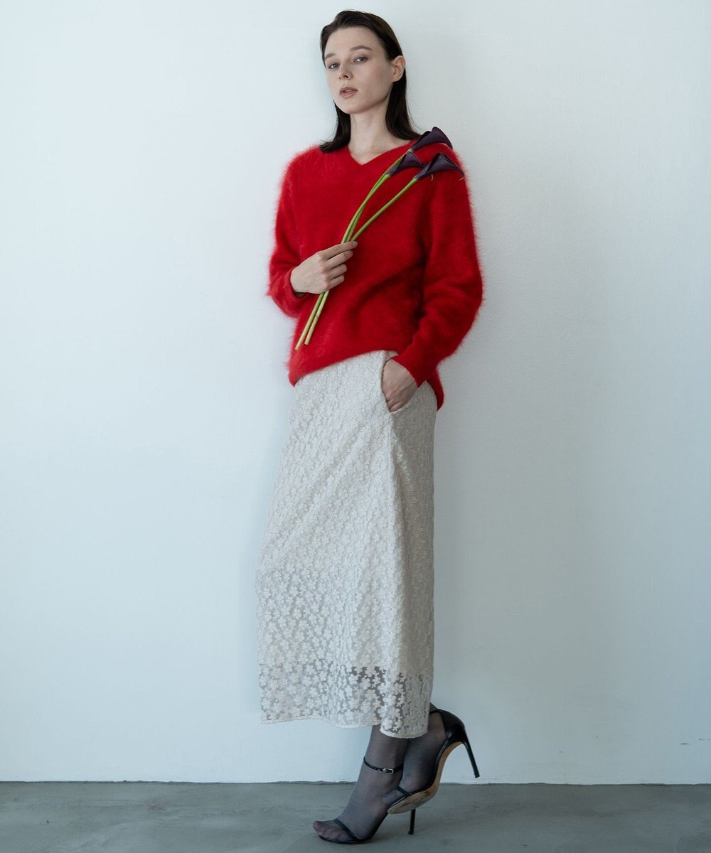 自由区 【カトリエムブーケ】Fleurs flottantes フラワーモチーフスカート 