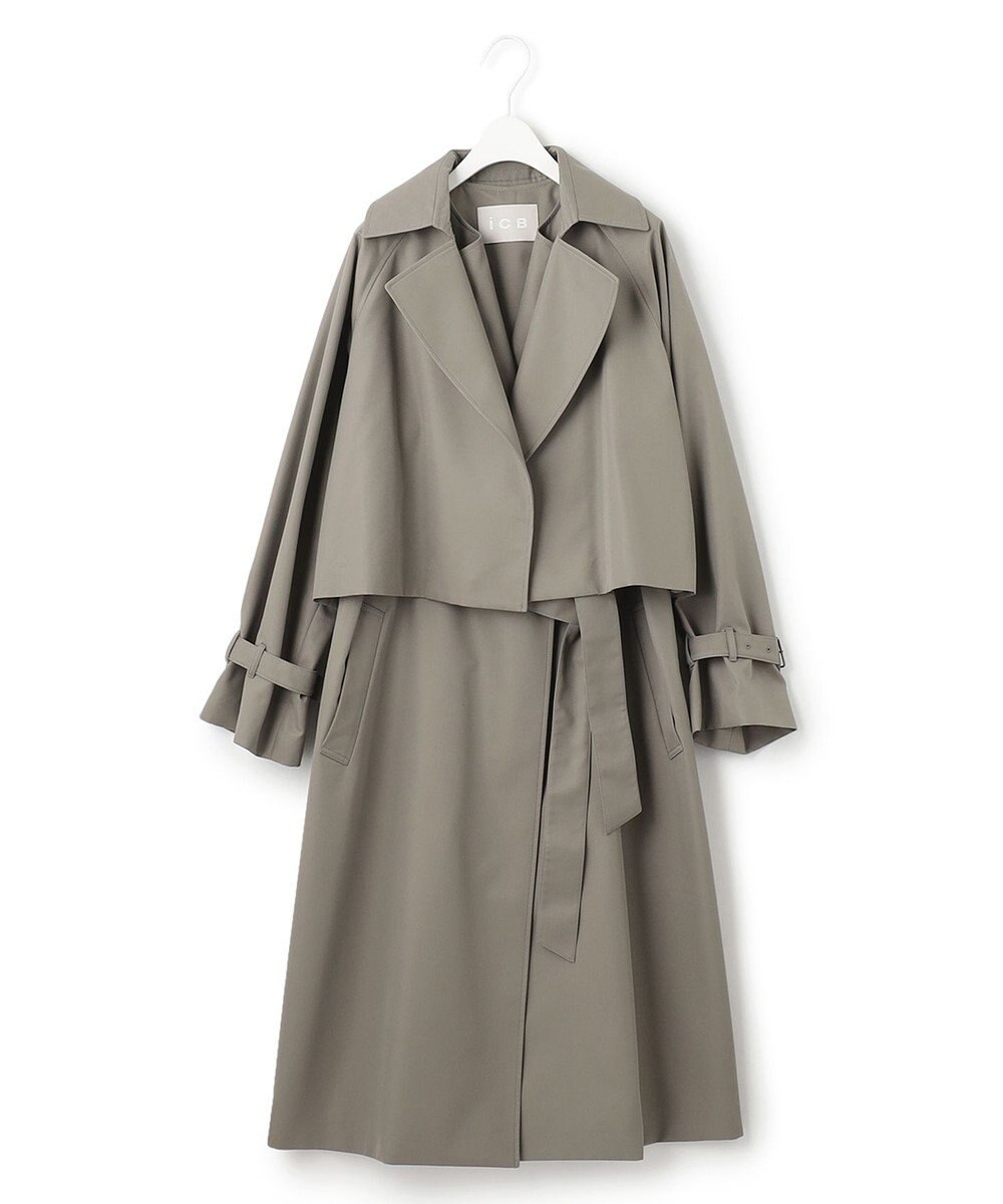 ICB L T/Cシャンブレーツイル 3WAYコート 