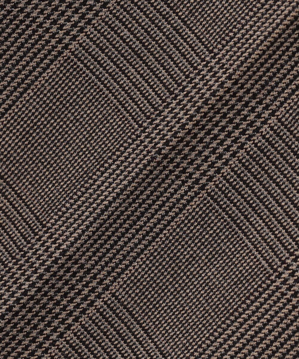 ANY L 【洗濯機可/ストレッチ/ウエストゴム/裏起毛】マルチファンクションストレッチチェックワイドパンツ 