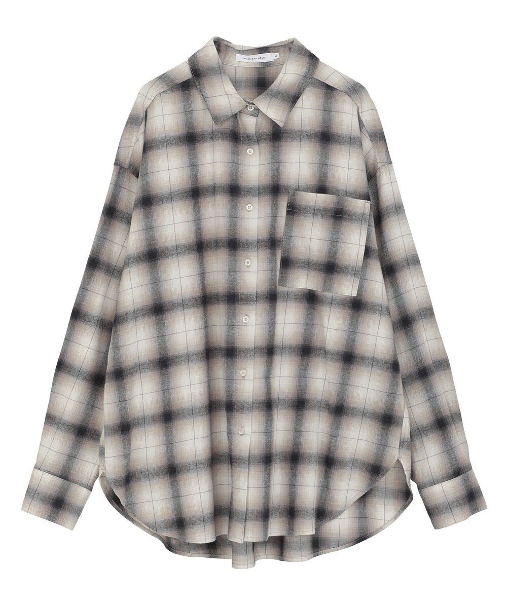 AMERICAN HOLIC ビエラ起毛チェックシャツ 