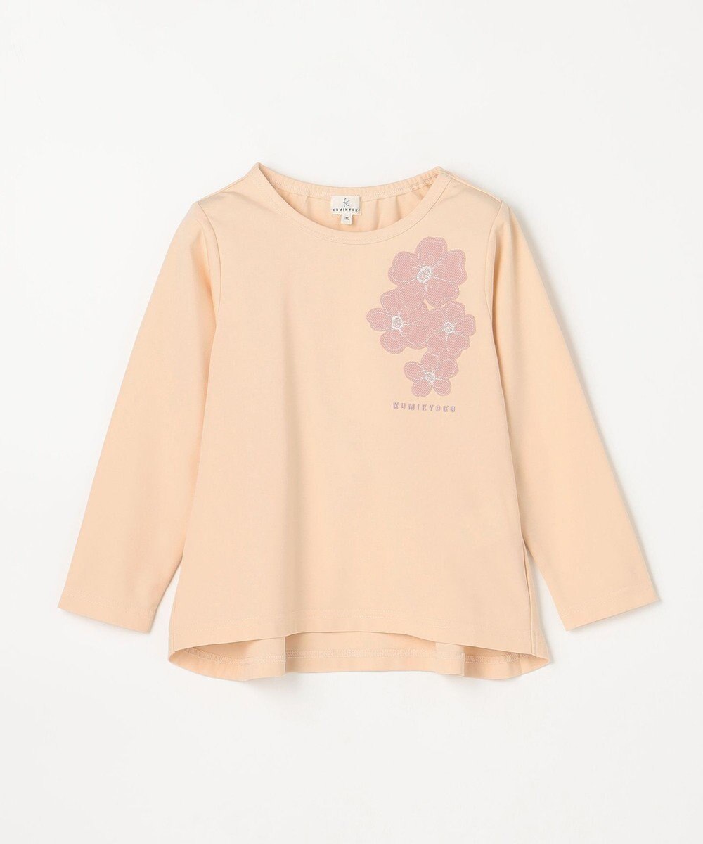組曲 KIDS 【110-140㎝】サラリとフラワーモチーフ Tシャツ 