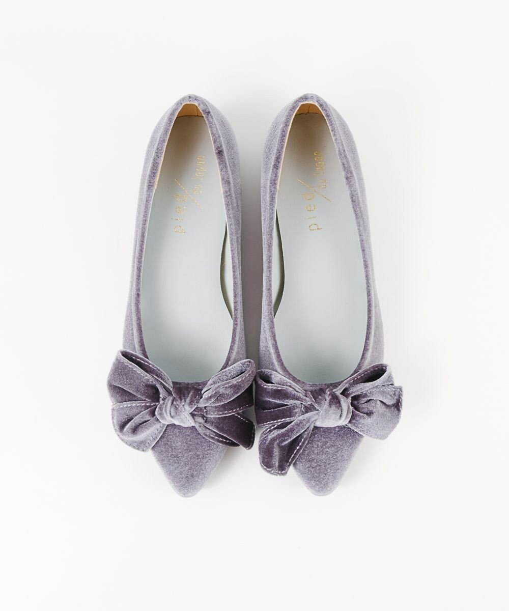 BONTRE 【pied du lapan/ピエドラパン】ベロアリボンパンプス/50760ZI 