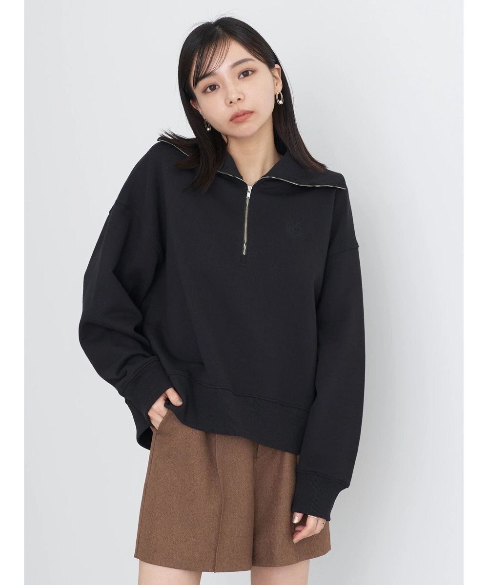 earth music&ecology ハーフＺＩＰスウェット 