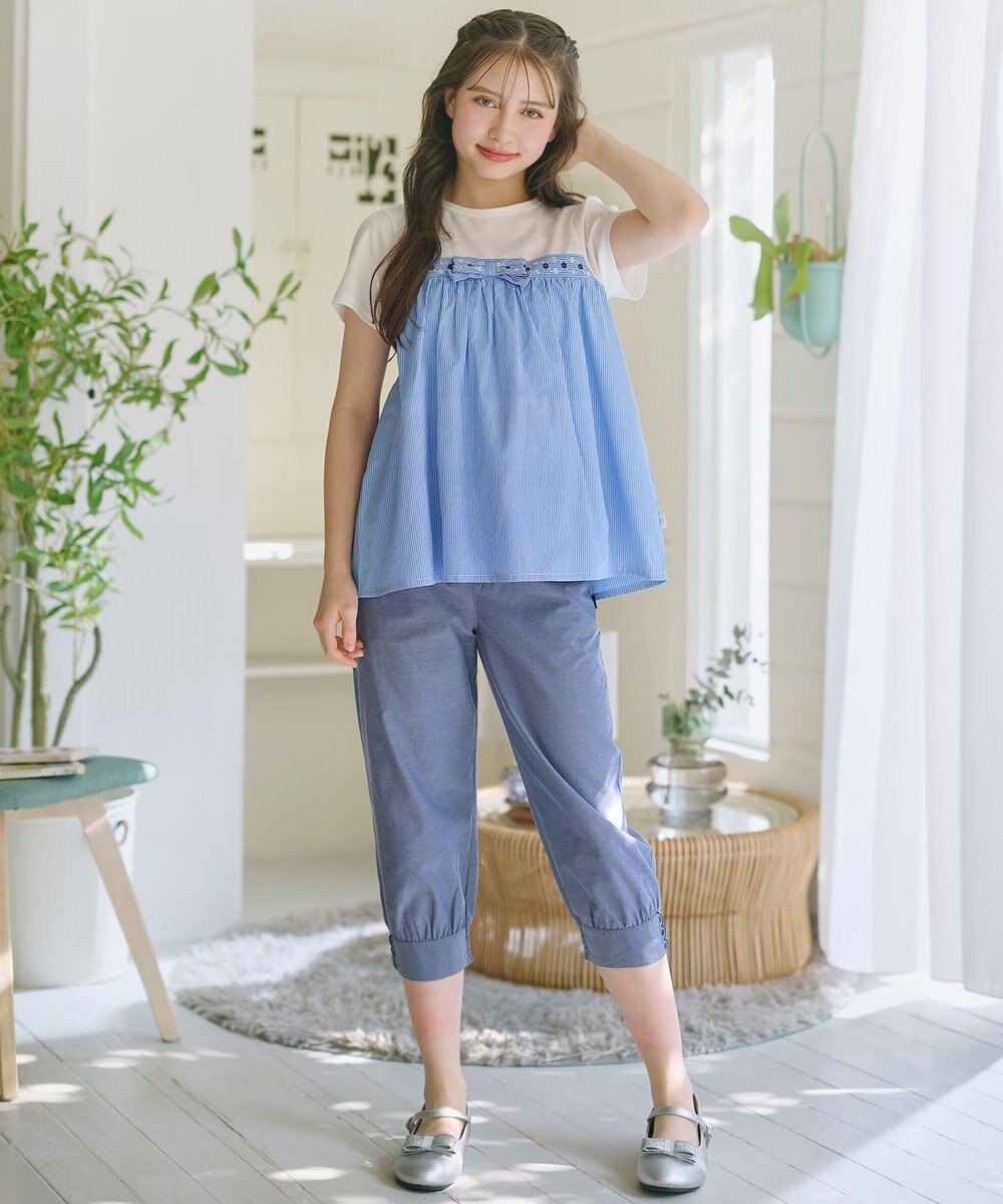 組曲 KIDS 【150-170㎝】 フラワーリボンチュニック 