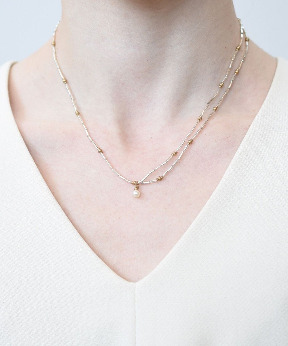 monshiro シルバーグラスネックレス(ススキネックレス) 