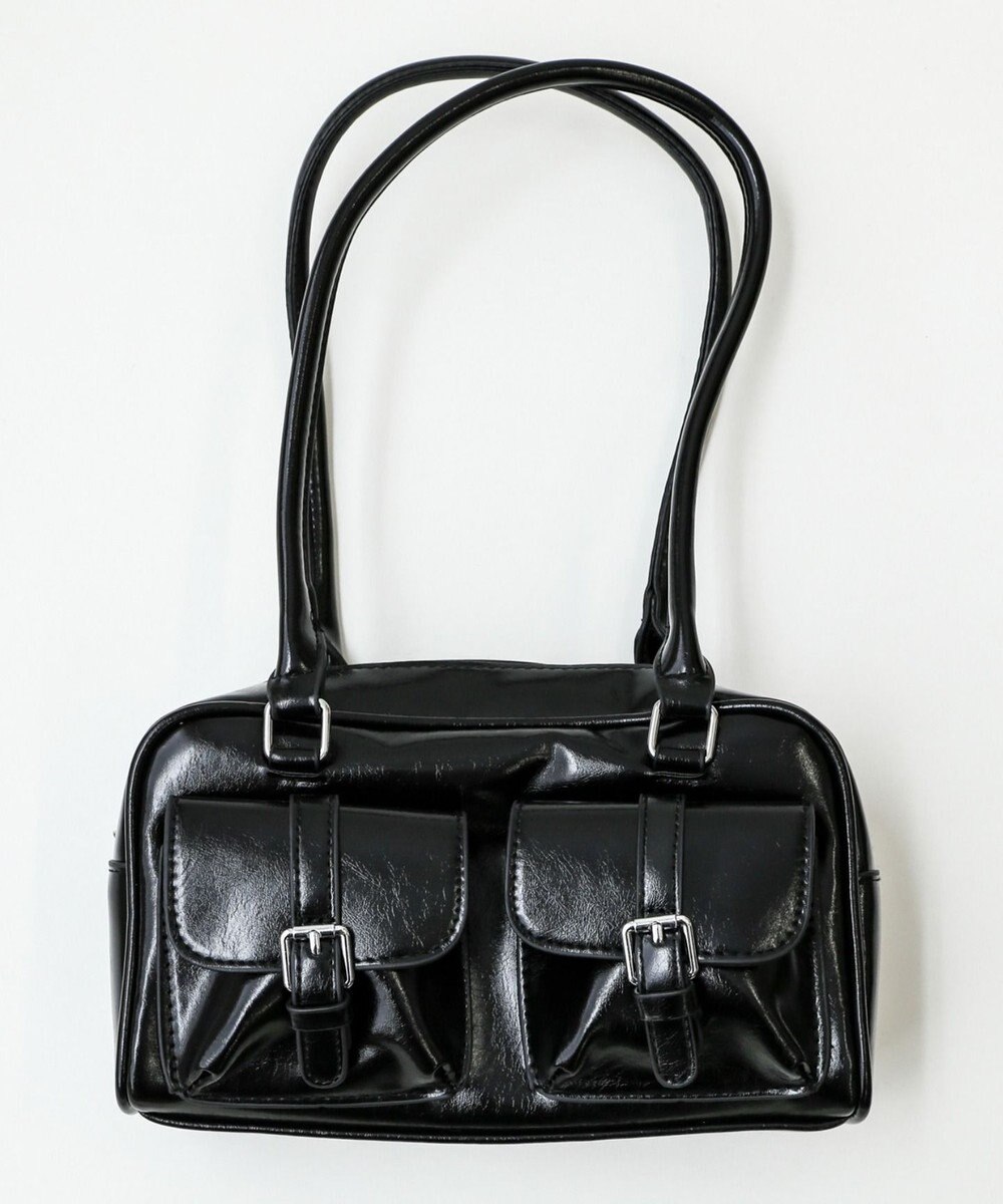 WEGO ベルト2ポケットデザインボストンバッグ 