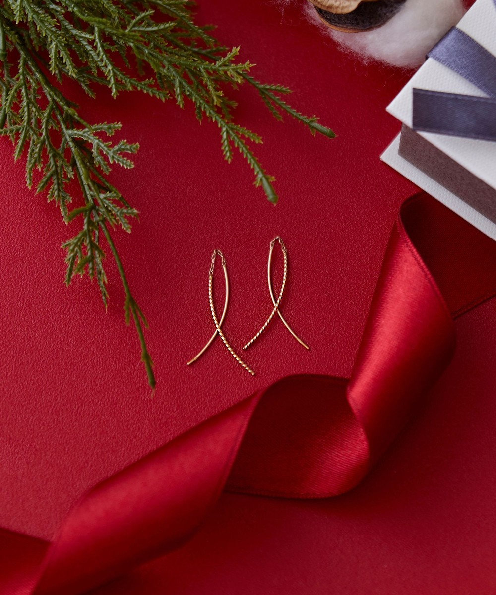 Phoebe 【K10】クロスラインアメリカンピアス 