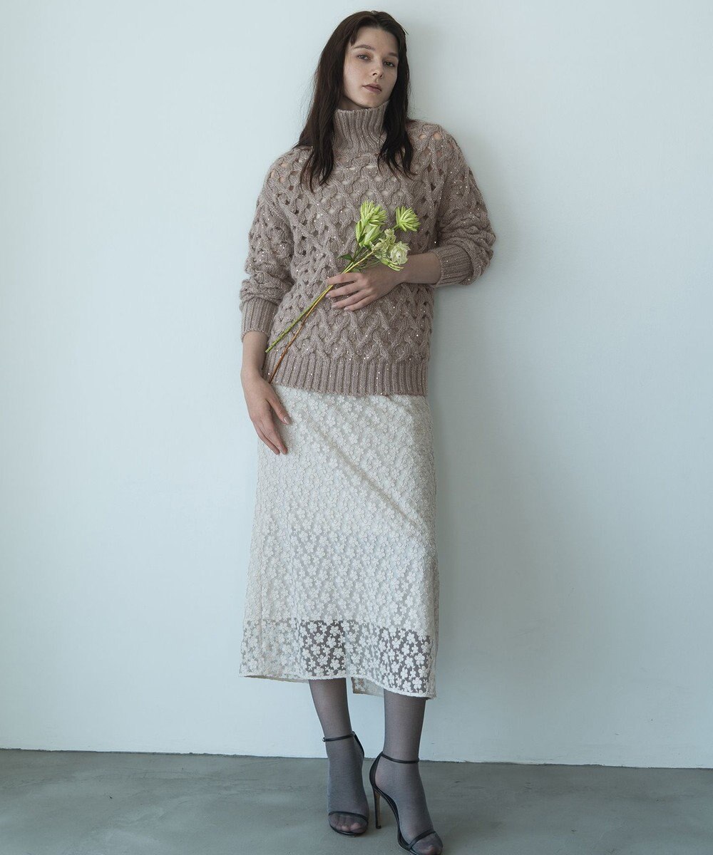 自由区 【カトリエムブーケ】Fleurs flottantes フラワーモチーフスカート 