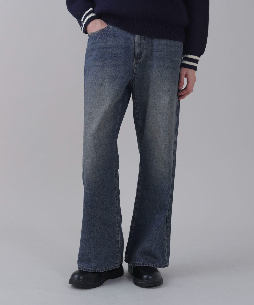 WEGO 【ユニセックス着用ITEM/ウエスト調整可】フレアデニムパンツ 