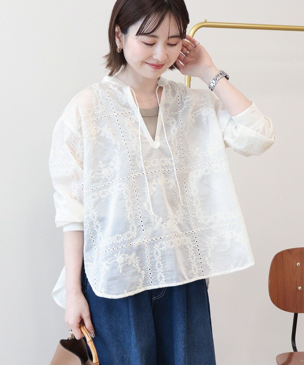 AMERICAN HOLIC スキッパーレースブラウス 