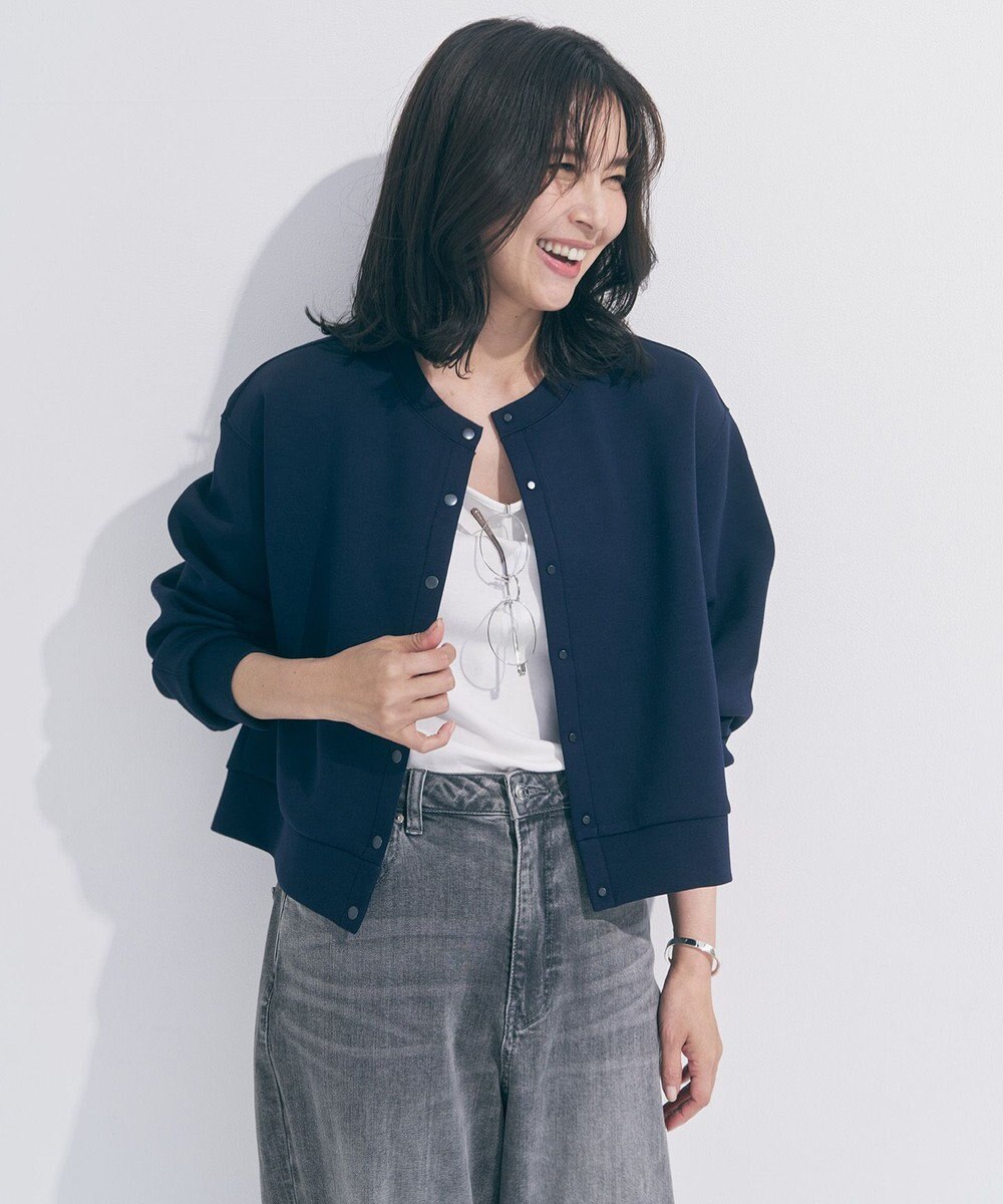 UNFILO L 【新色追加】BEAUTY FORM JERSEY スナップカーディガン 