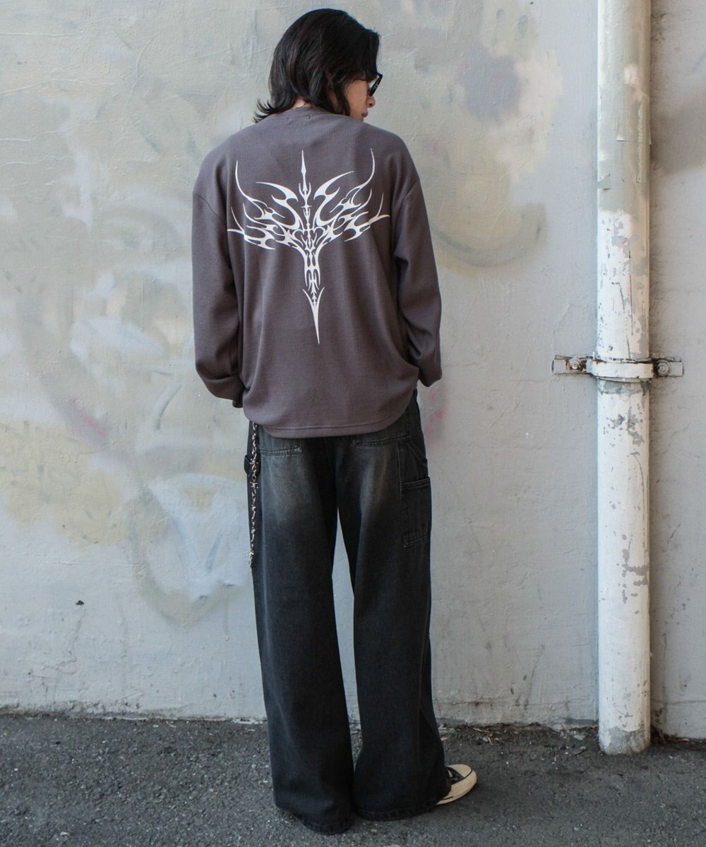 WEGO ダブルニーダメージデニムパンツ 