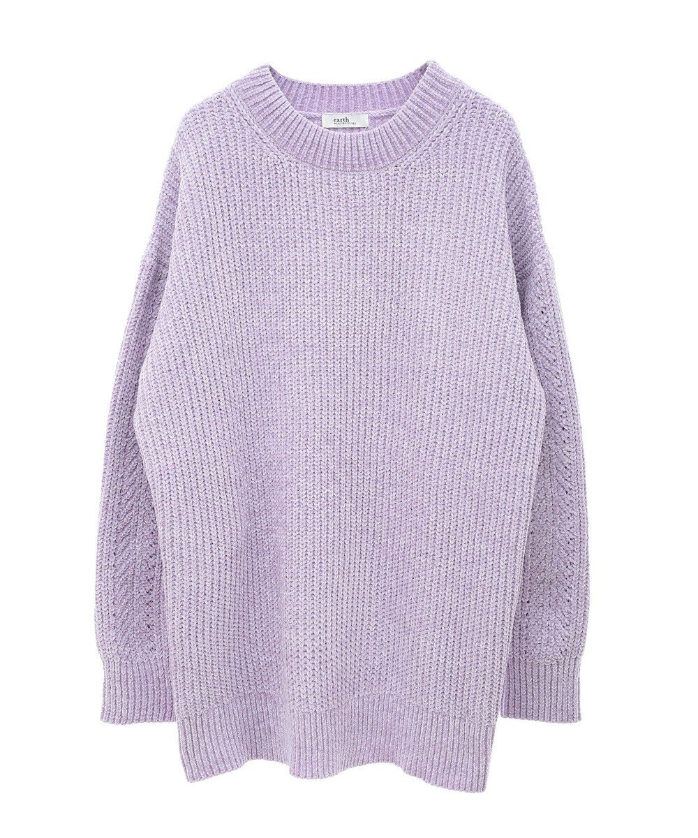 earth music&ecology シャイニーベロアチュニック 