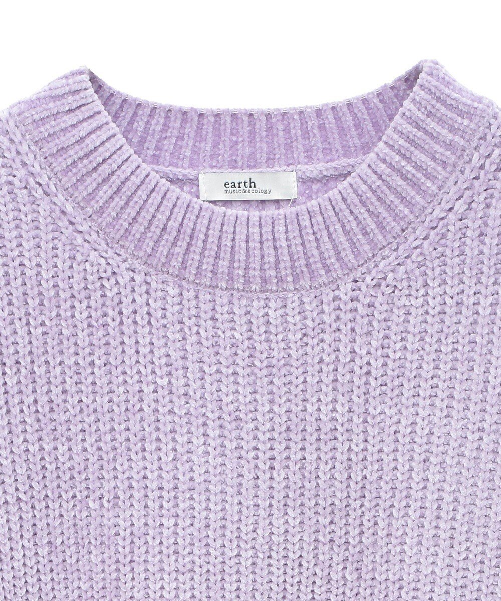 earth music&ecology シャイニーベロアチュニック 