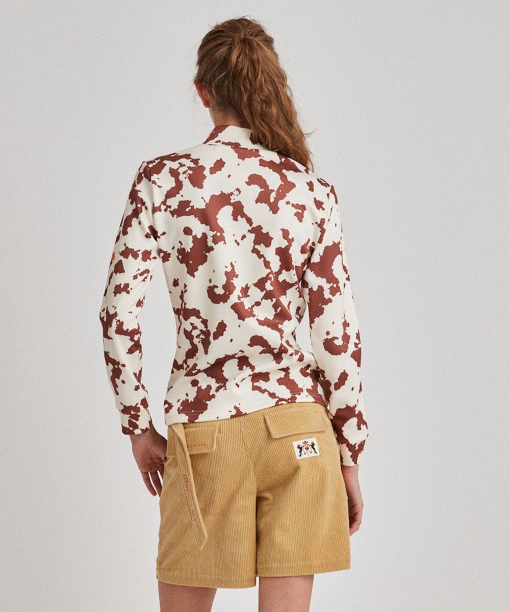 PW CIRCULUS 【ストレッチ / 快適 / 一枚でサマになる】【WOMEN】NEW PINTO柄ロングスリーブモック T 