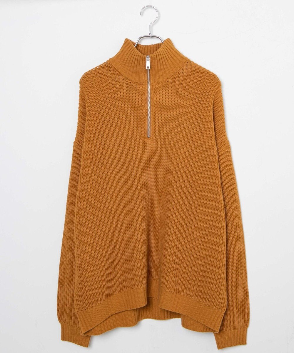 WEGO ルーズフィットハーフZIPプルオーバー 