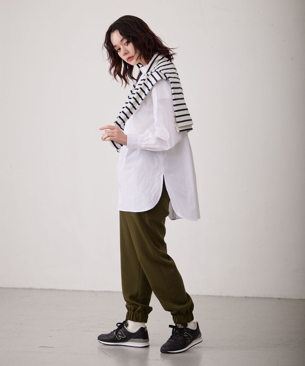 J.PRESS YORK STREET 【WOMEN】バックボタン ストライプブラウス 