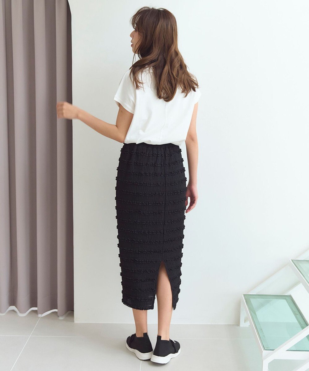 Feroux 【洗える】カットフリルＩラインスカート 