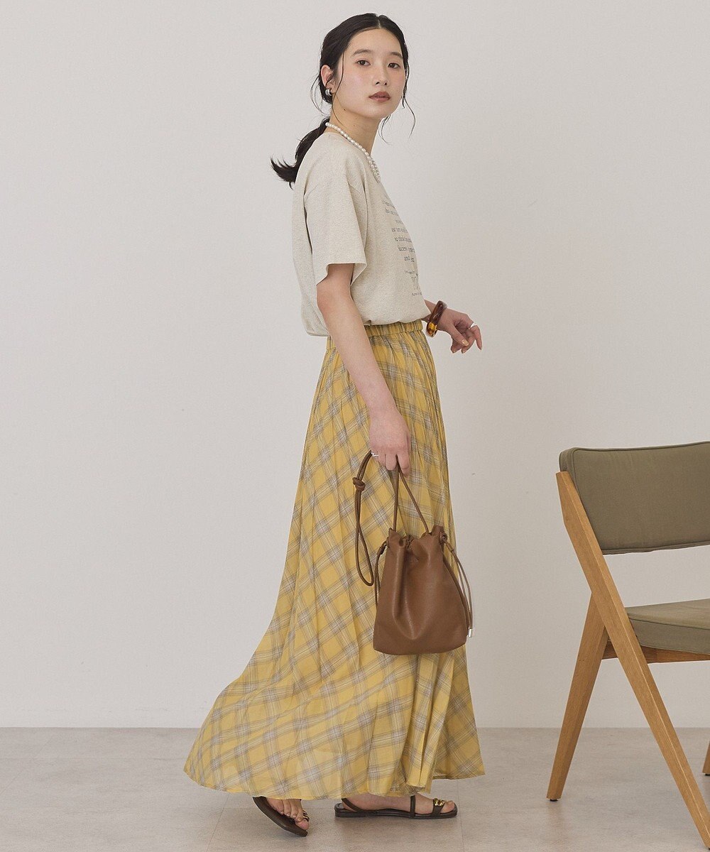 AMERICAN HOLIC 【選べる丈】チェックシアープリーツスカート 