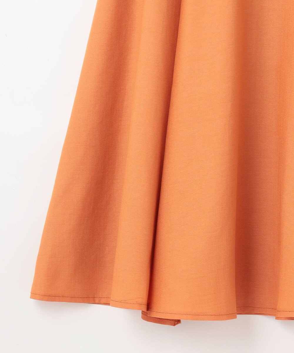 GRACE CONTINENTAL リネンタッチタックフレアスカート 