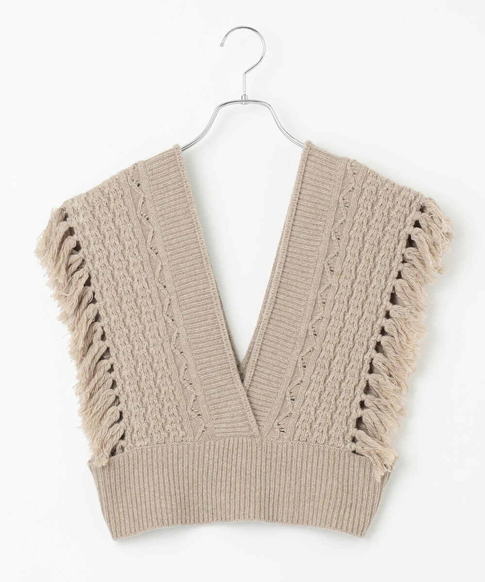 #Newans 【洗える】カシミヤブレンドバルキーデザインニットベスト 