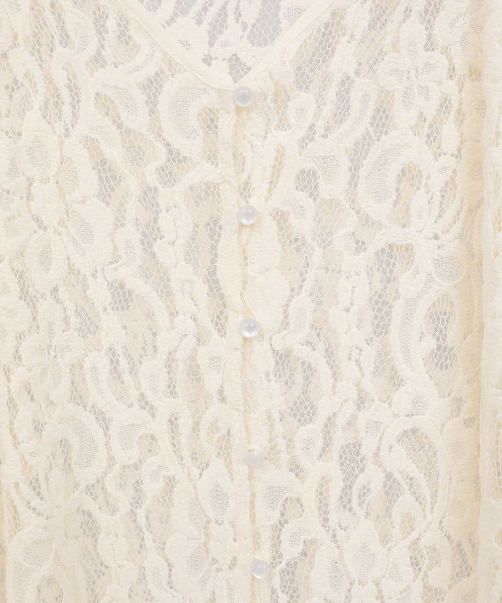 earth music&ecology 起毛レースレイヤードキャミワンピース 