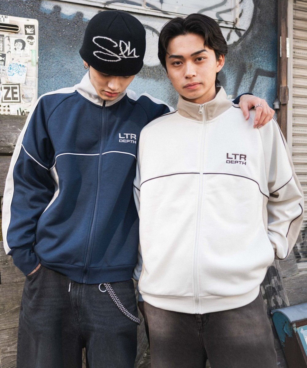 WEGO 【ユニセックス着用ITEM/MLサイズ展開】パイピングトラックジャケット 