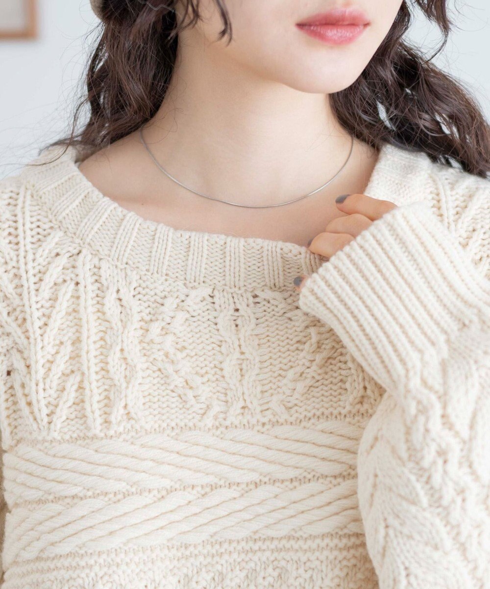 WEGO ケーブルショートニット 