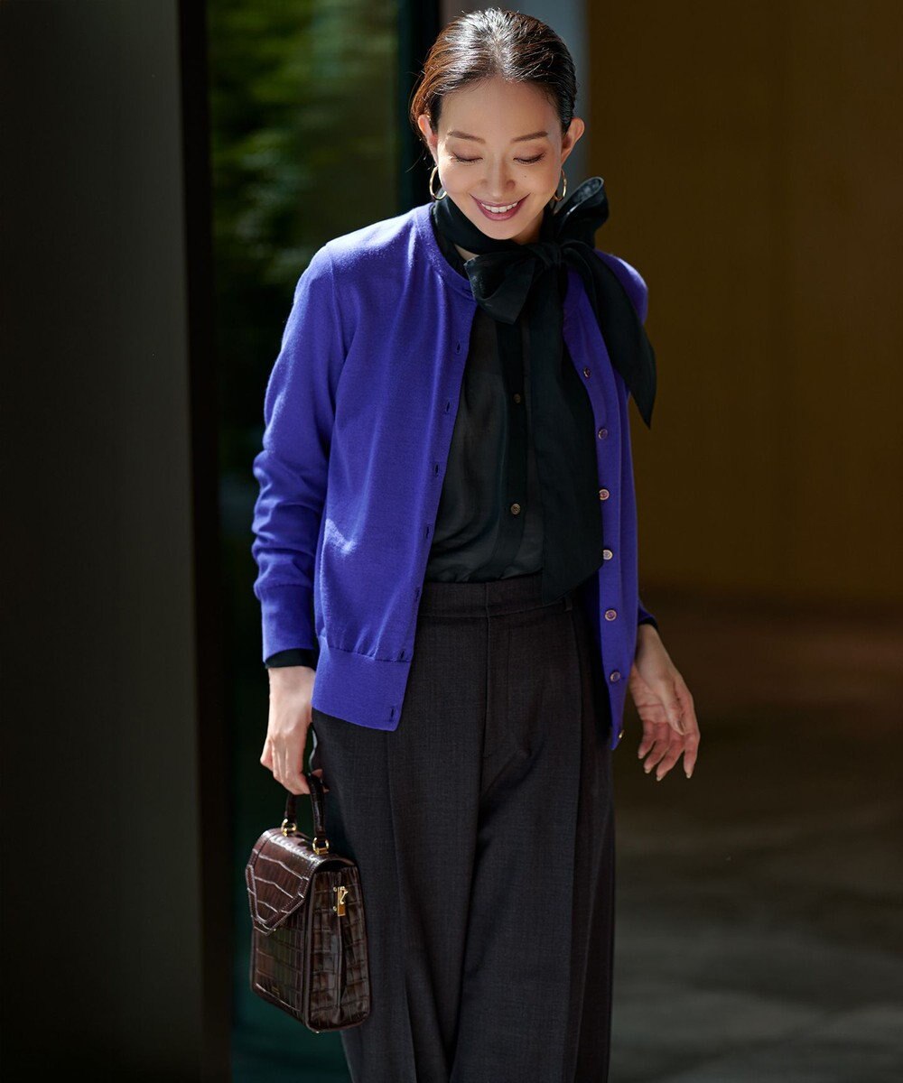 23区 S 【見上愛さん着用/洗える】シアービエラ ボウタイ ブラウス 