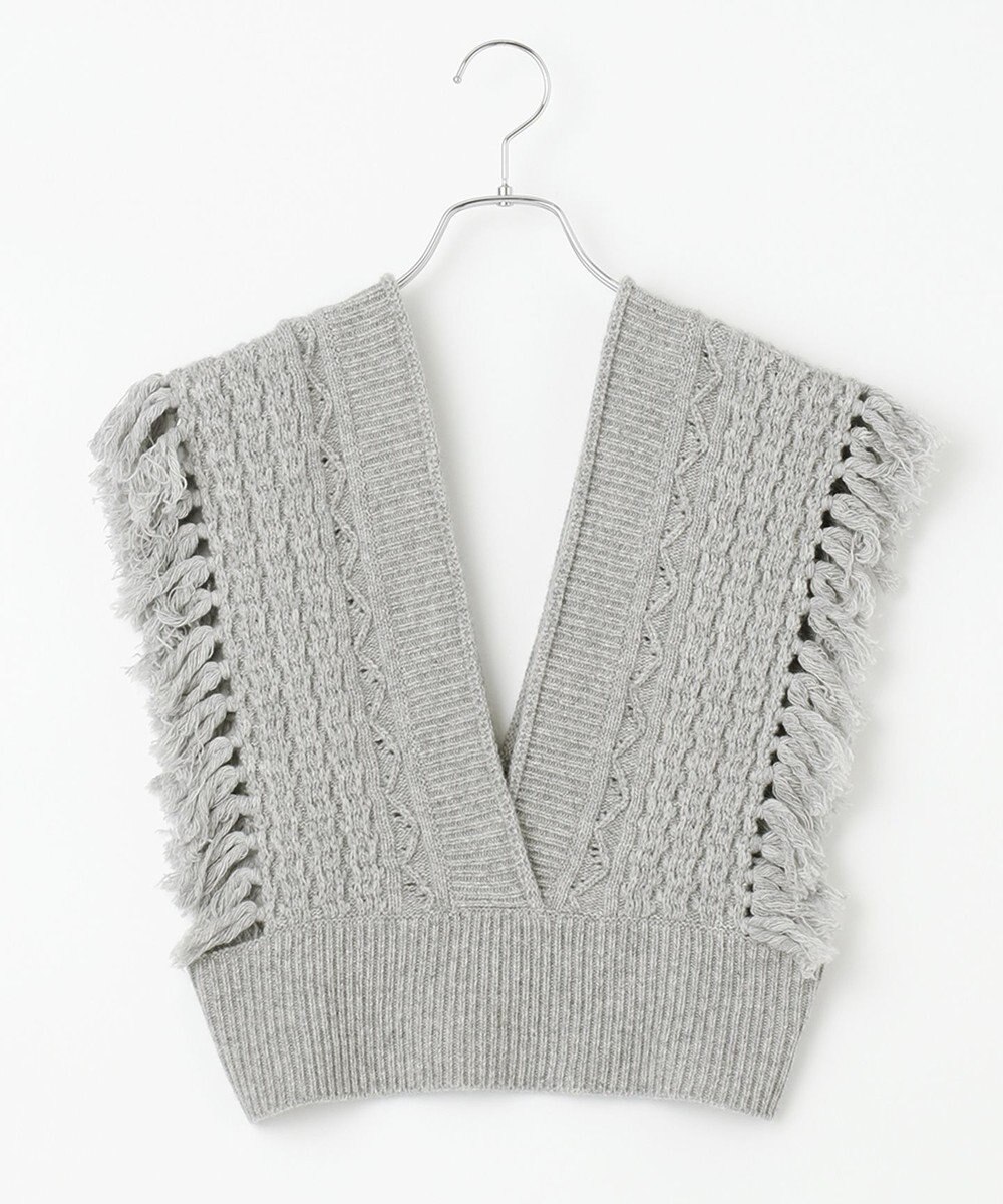 #Newans 【洗える】カシミヤブレンドバルキーデザインニットベスト 