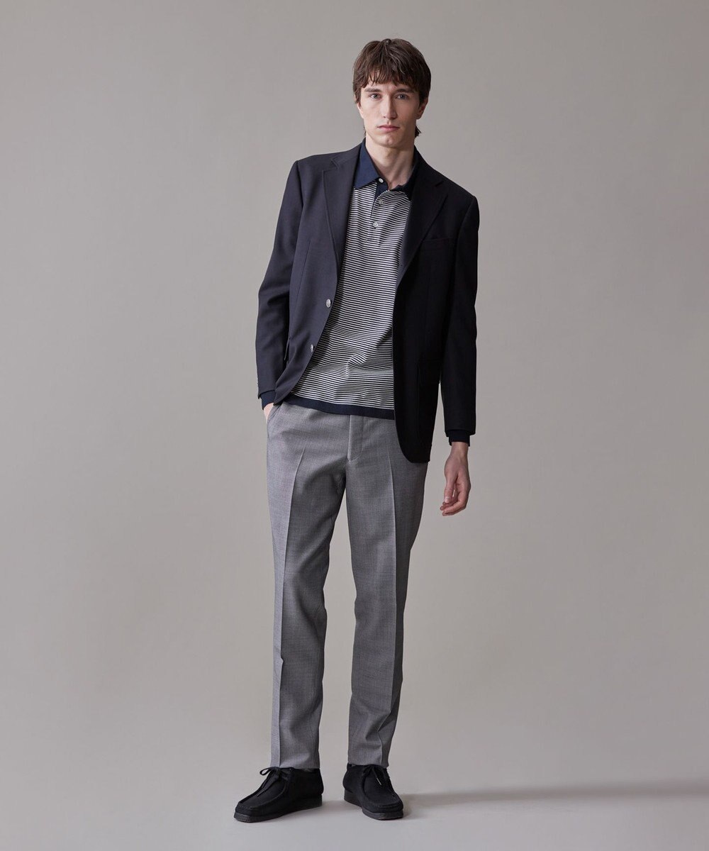 J.PRESS MEN 【Peppin Merino Comfort】【ウォッシャブル可 / 折り目加工】バーズアイ スラックス / ノータック 