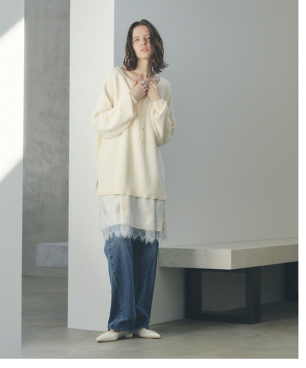 YECCA VECCA レースサテンキャミチュニック 