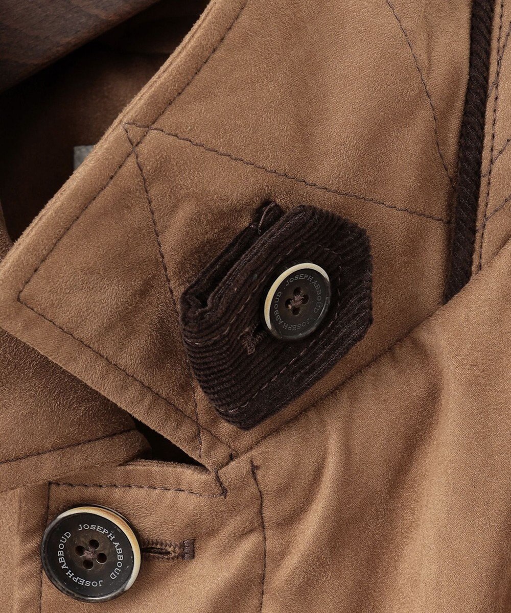 JOSEPH ABBOUD 【キルトレスダウン】ナチュラルダイスウェード ダウンコート 