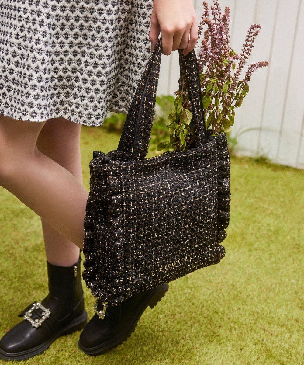 TOCCA 【ヨンア×大人百花×TOCCAコラボカラー有り】PRECIOUS WAVES BAG WITH POUCH ポーチ付きトートバッグ 