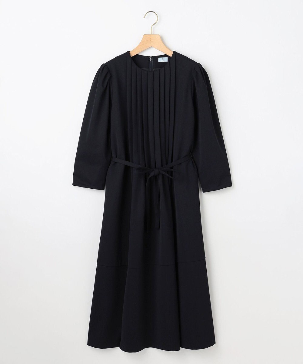 組曲 L 【KUMIKYOKU NAVY】フロントタックドレス 