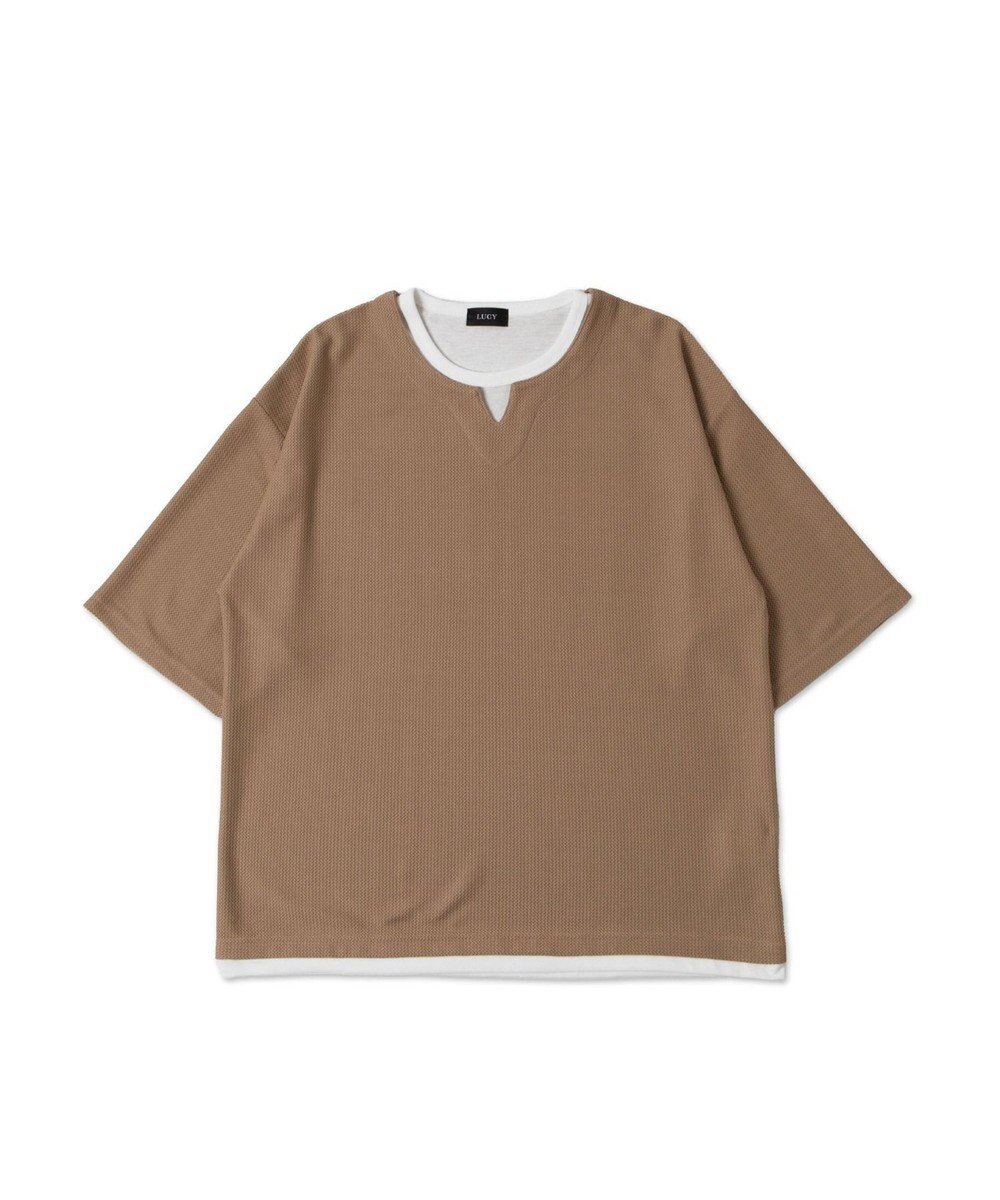 WEGO フェイクレイヤードキーネックT（S） 