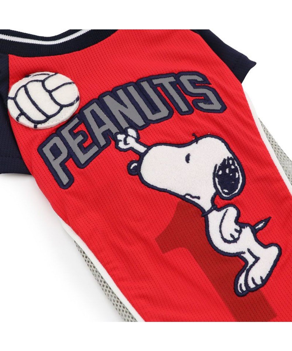PET PARADISE スヌーピー バレーボール Tシャツ 接触冷感《レッド》 中型犬 大型犬 