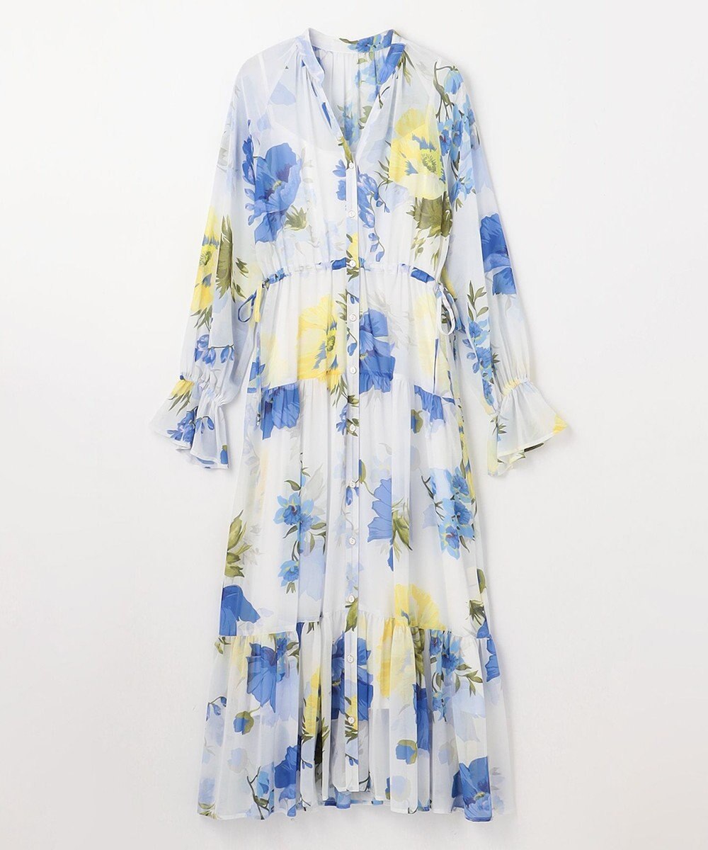 GRACE CONTINENTAL ビッグボタニカルシャツワンピース 