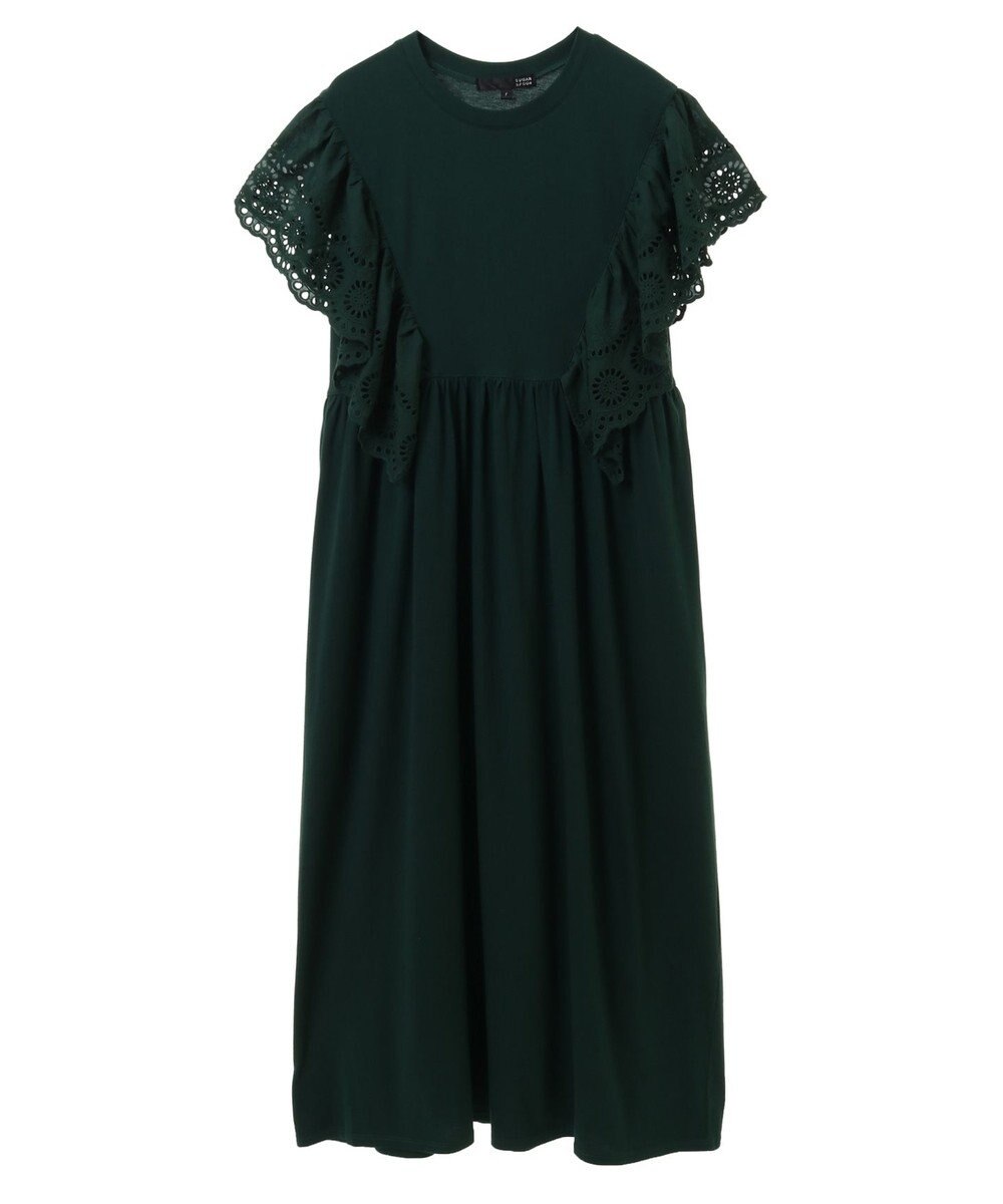 Green Parks ・ＳＵＧＡＲ　ＳＰＯＯＮ　ショルダー刺繍レースワンピース 
