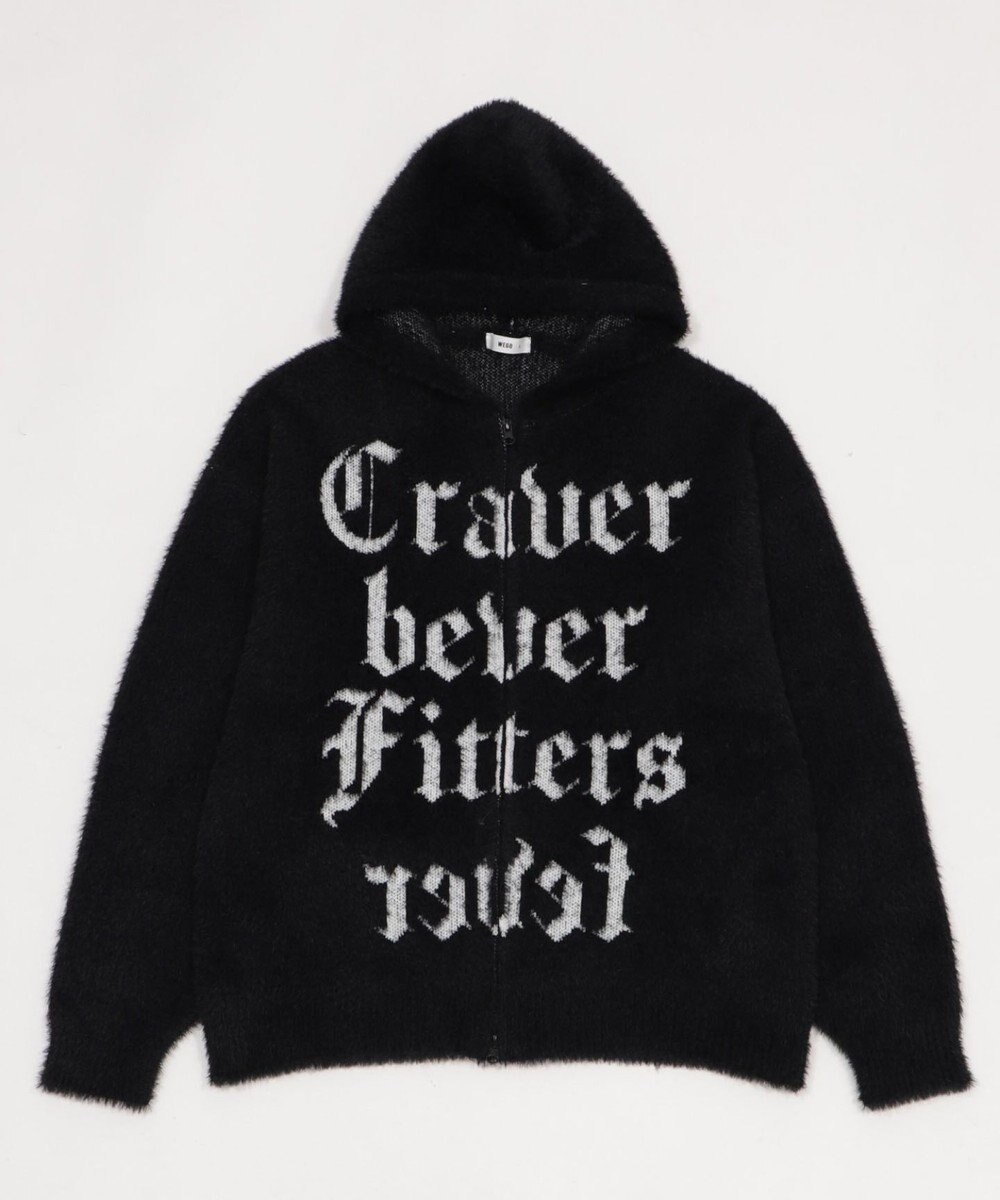 WEGO シャギーグラフィックZIPパーカー 